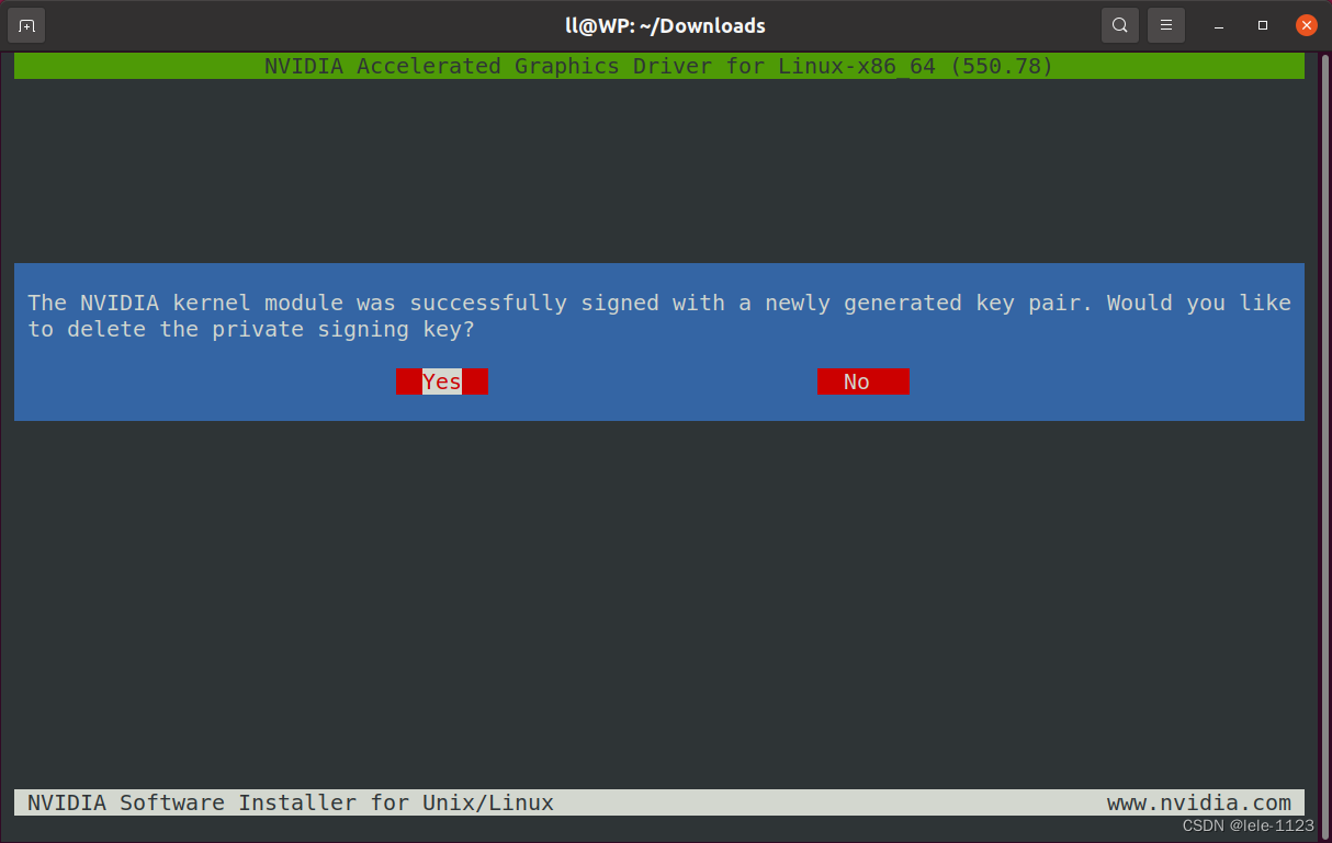 Private key deletion option